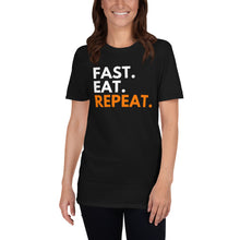 Load image into Gallery viewer, Eat Fast Repeat Short-Sleeve Adult Unisex T-Shirt