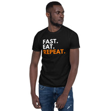 Load image into Gallery viewer, Eat Fast Repeat Short-Sleeve Adult Unisex T-Shirt
