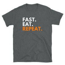 Load image into Gallery viewer, Eat Fast Repeat Short-Sleeve Adult Unisex T-Shirt
