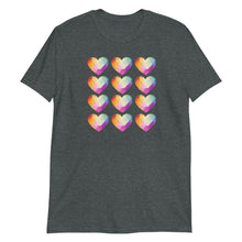 Load image into Gallery viewer, Hearts Short-Sleeve Adult Unisex T-Shirt
