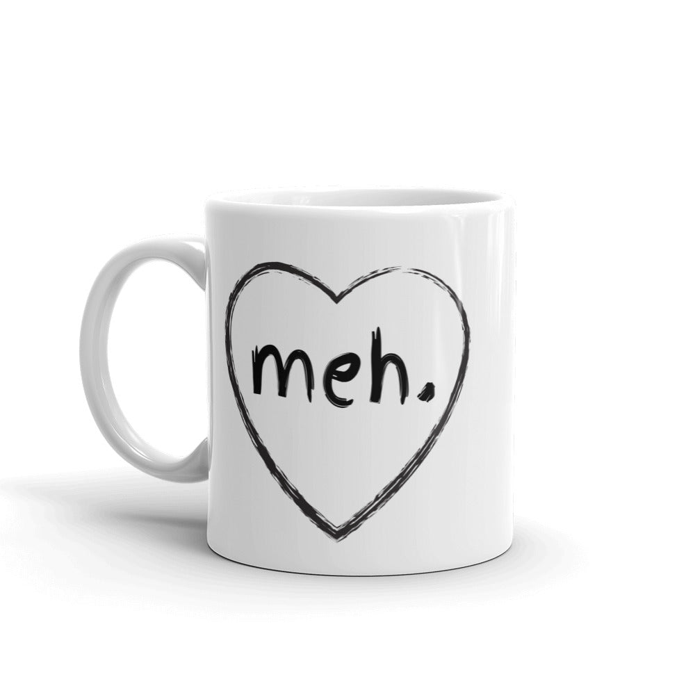 Meh Heart Mug